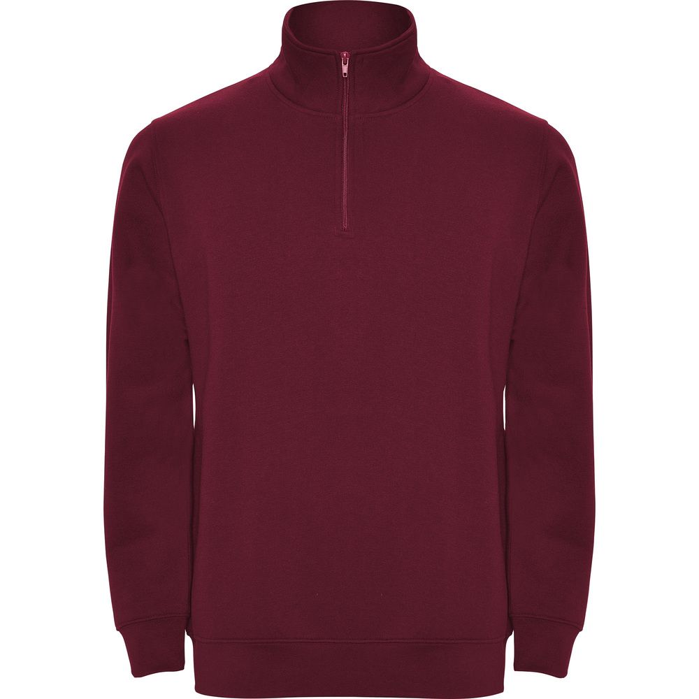 Sweatshirt with half zip and polo neck