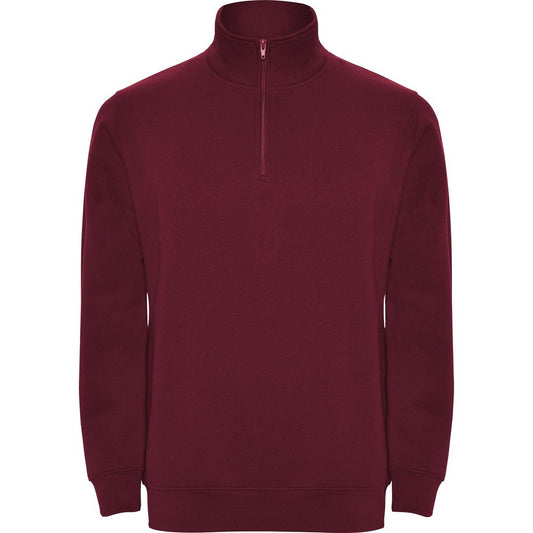 Sweatshirt with half zip and polo neck