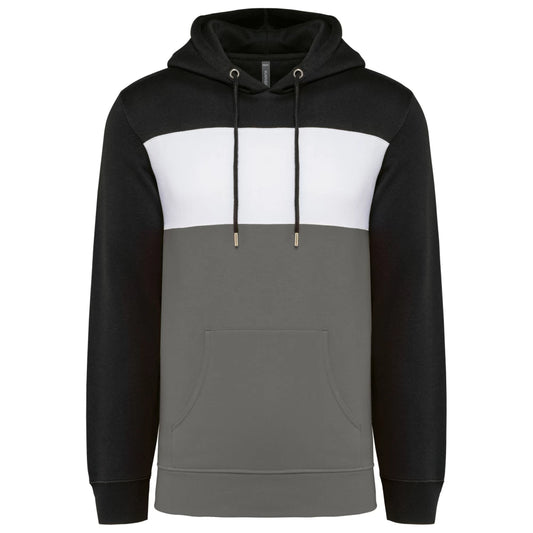 tricolour hooded sweatshirt